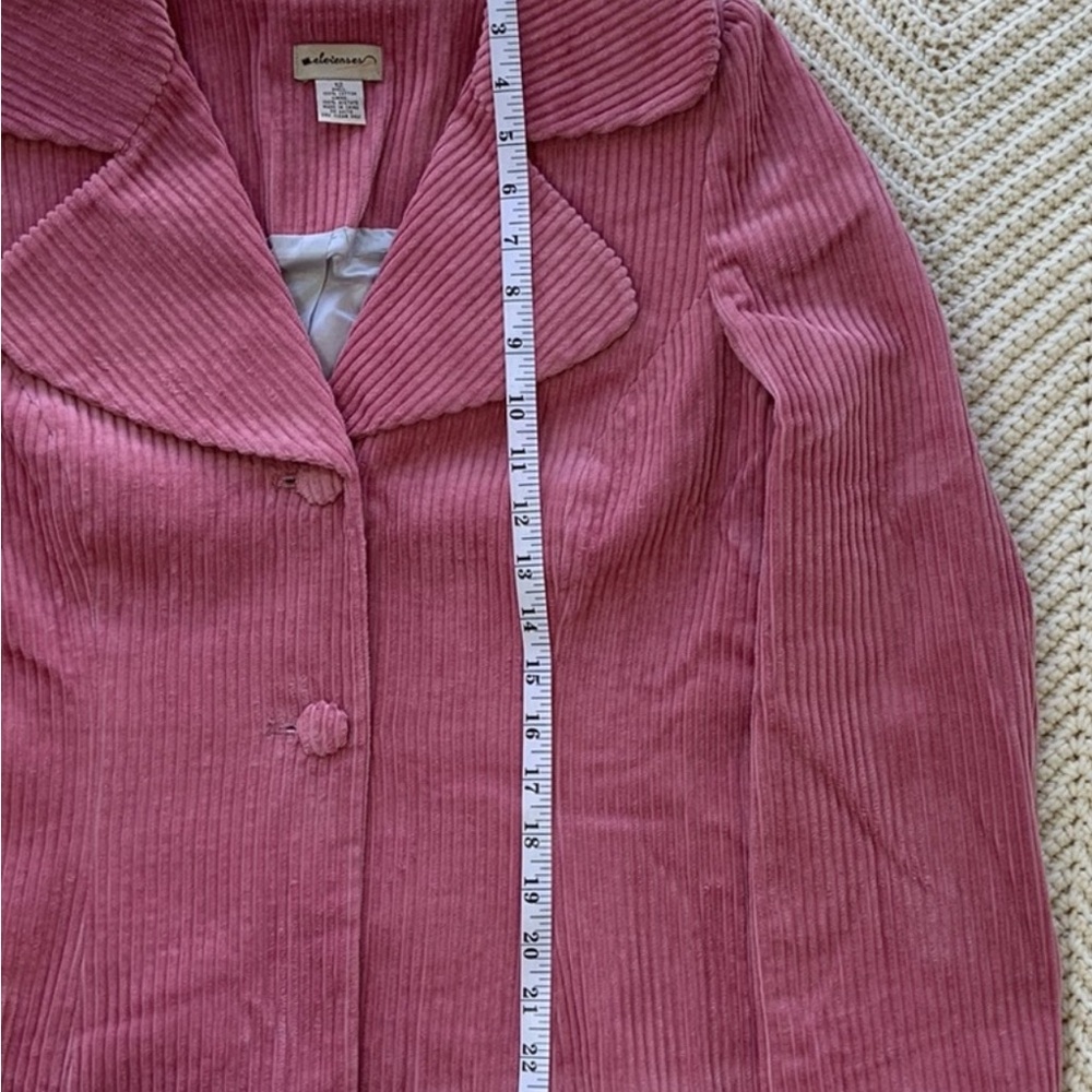Anthropologie Elevenses Dusty Rose Pink Wide Wale Corduroy Jacket Blazer Coat - Picture 8 of 9